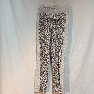 C&C California Leopard Print Women's Joggers - Brown and Cream